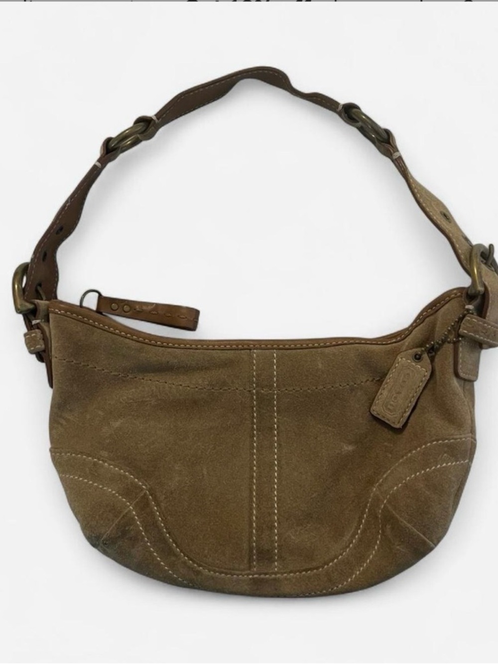 Coach Brown Suede Shoulder Bag